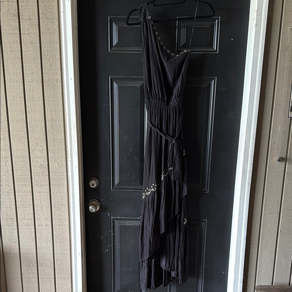 Ramy Brook Black One Shoulder Sundress